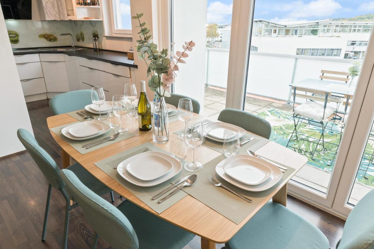 Design-Apartment - Kueche - Dachterrasse - Zentral Leinfelden-Echterdingen Ngoại thất bức ảnh